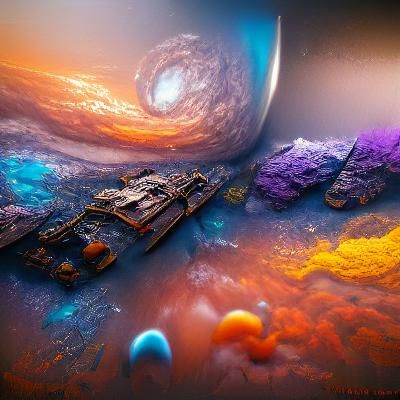 Fantastical Galactic Concept Art in Deep Color