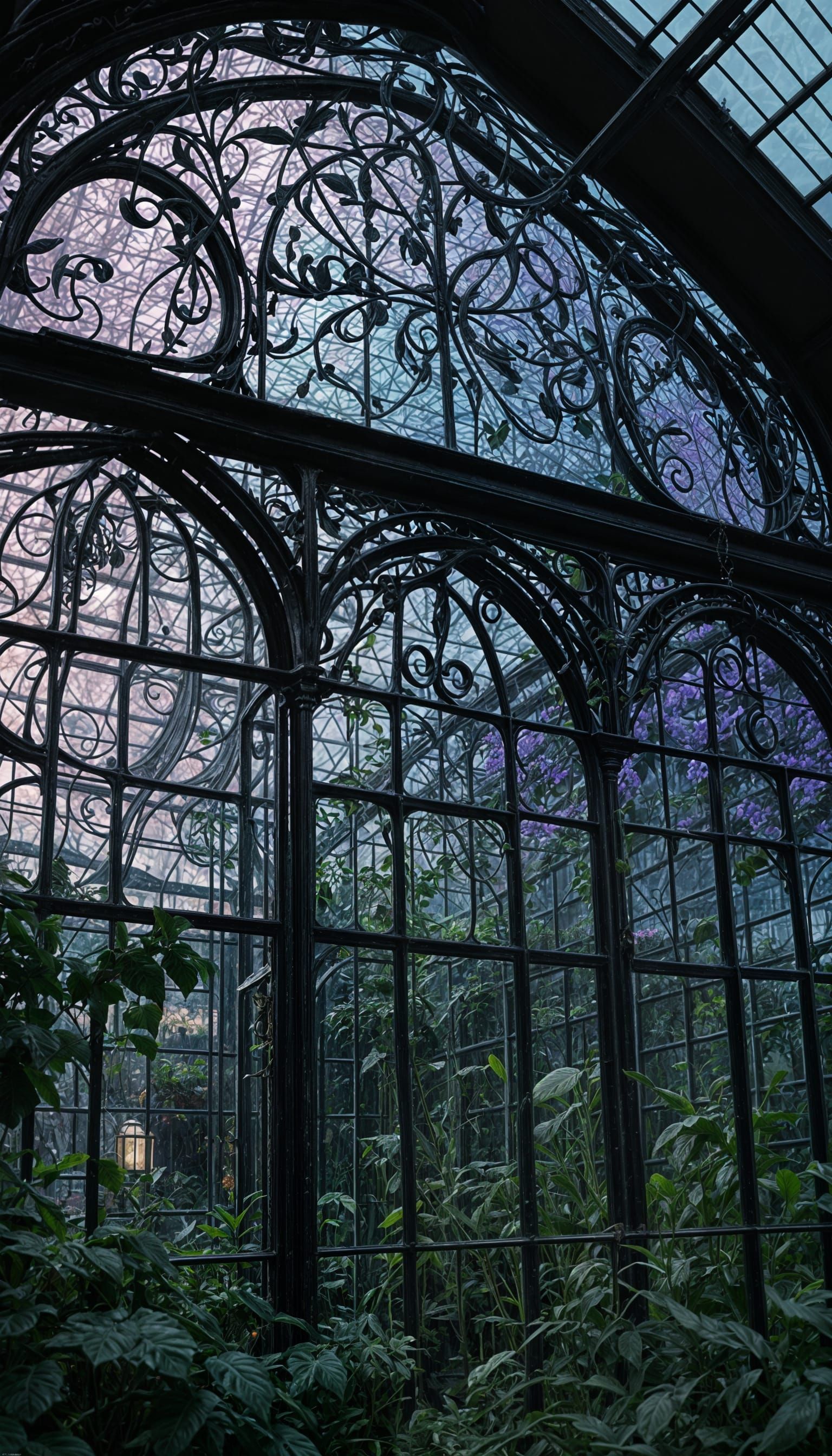Victorian Greenhouse with Deadly Witches Garden