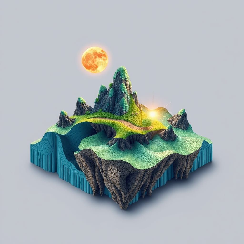 Mystical Fractal Shores in Ethereal 4K