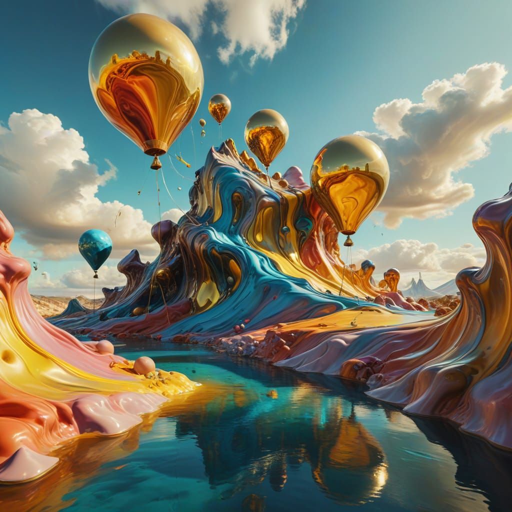 Surreal Landscape of Inflated Shapes