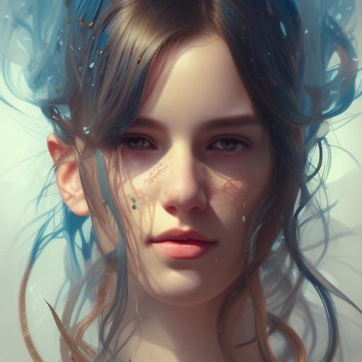 Four Seasons Portrait in Hyperdetailed Style