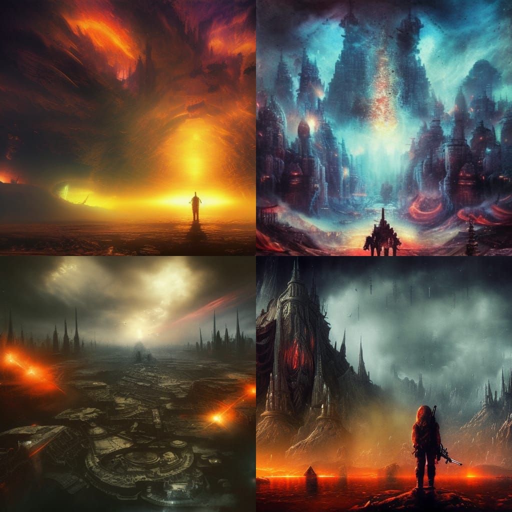 Psychedelic World War 3: Dark Fantasy Concept Art