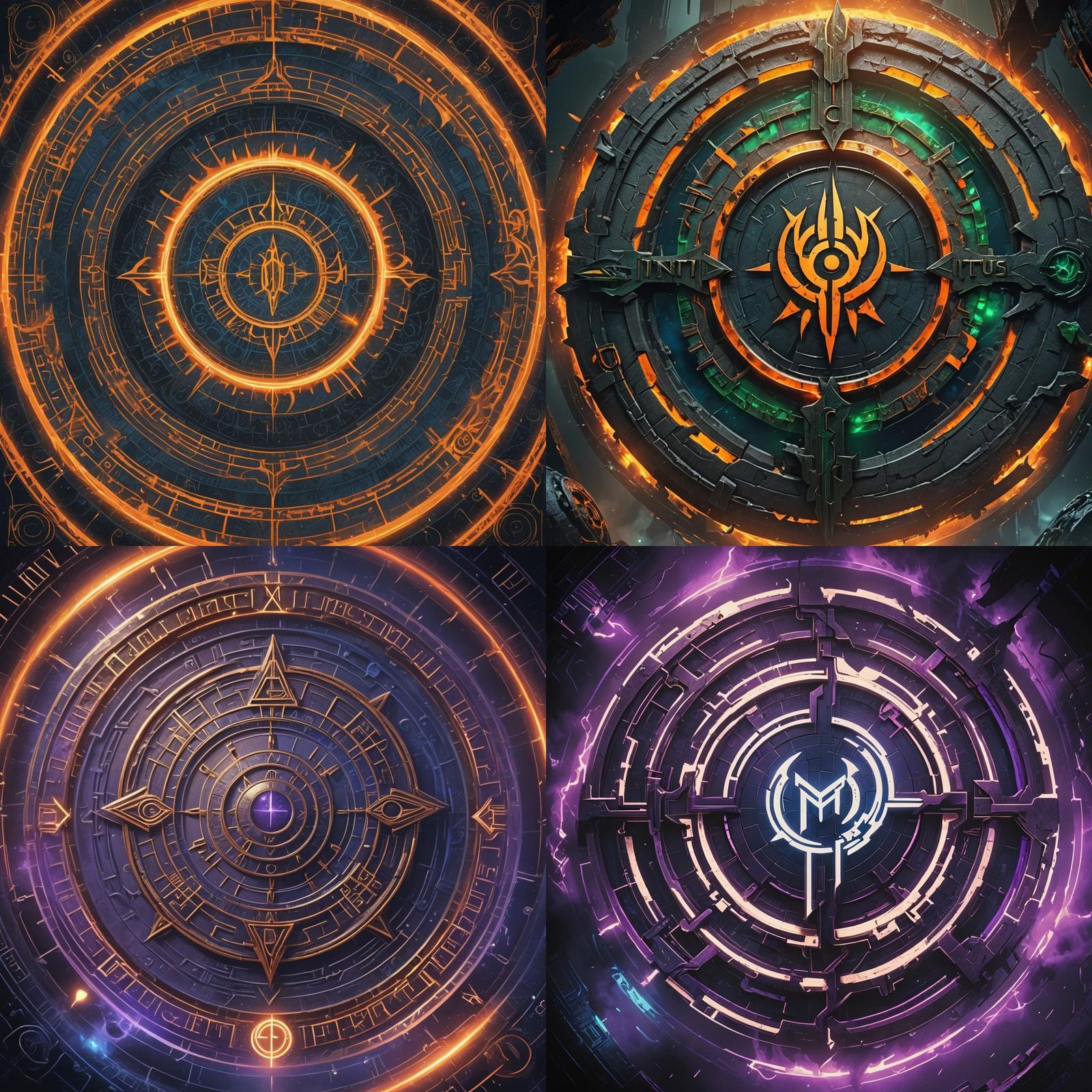 Sci-Fi Logo with Text Invictus as Detailed Matte Painting