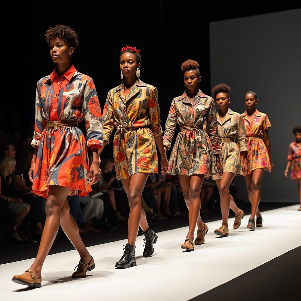 Vibrant Runway Show Blends Street Art and Ndebele Patterns i...