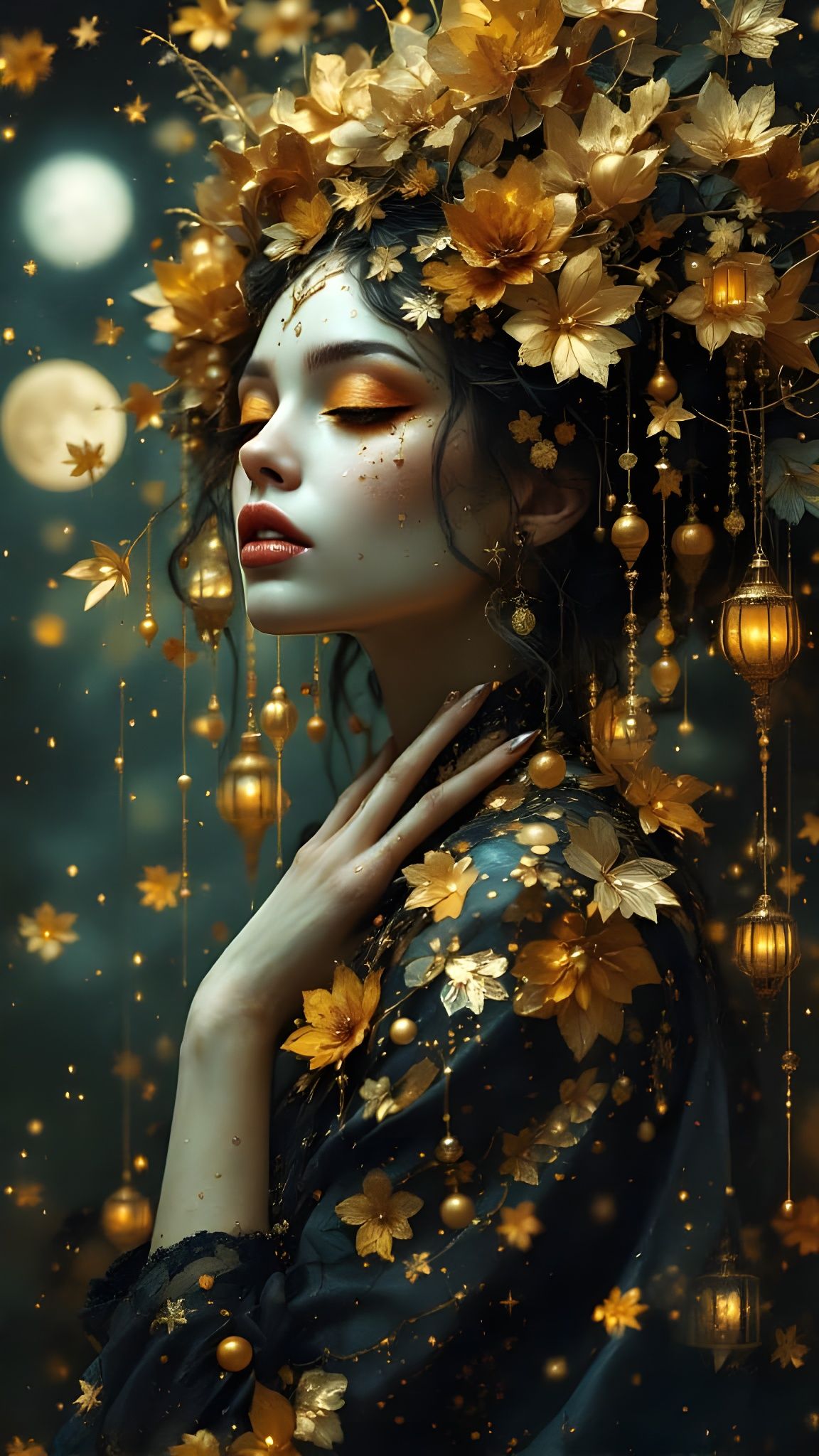 Ethereal Melancholy in Golden Clad Form
