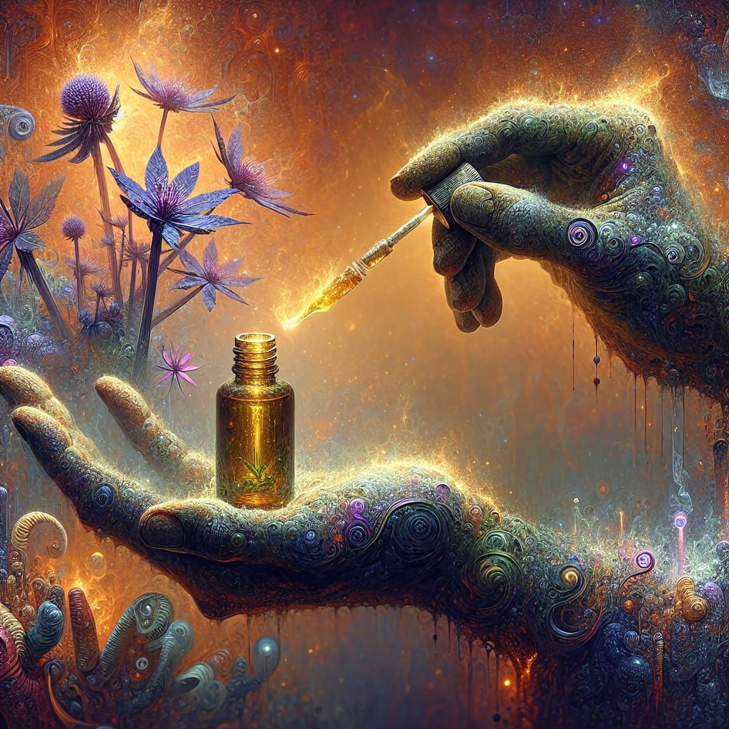 Mullein Oil Application in Fantasy Concept Art