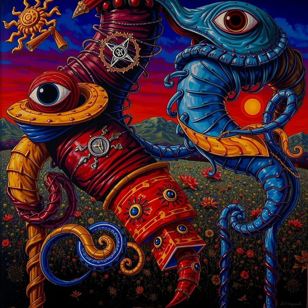 Abstract Swirling Forms in Vibrant Red Hues