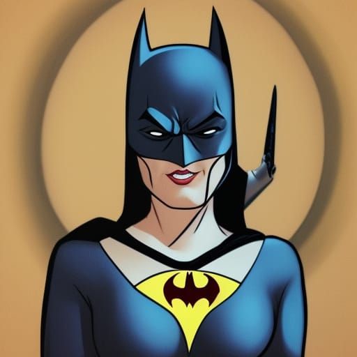 Batman with Striking Blue Chola Eyebrows