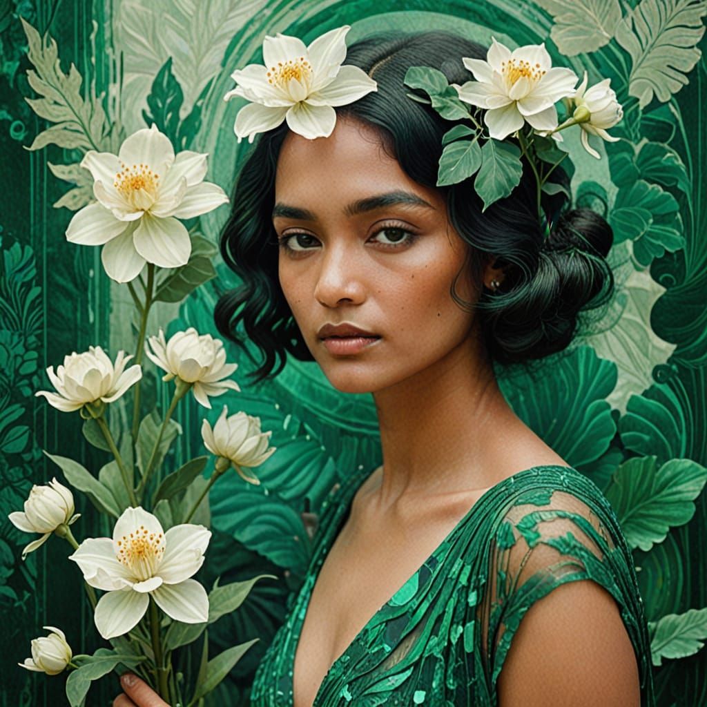 Portrait in art deco