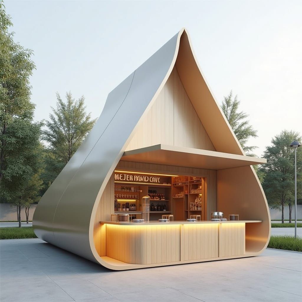 Modern Food Stall Inspired by Azerbaijani Qutab in Contempor...
