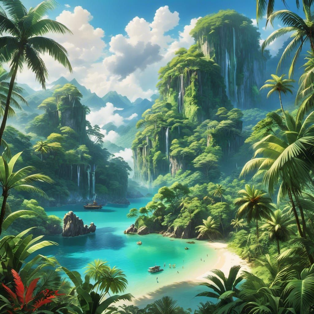 Lush Tropical Rainforest Paradise in HD