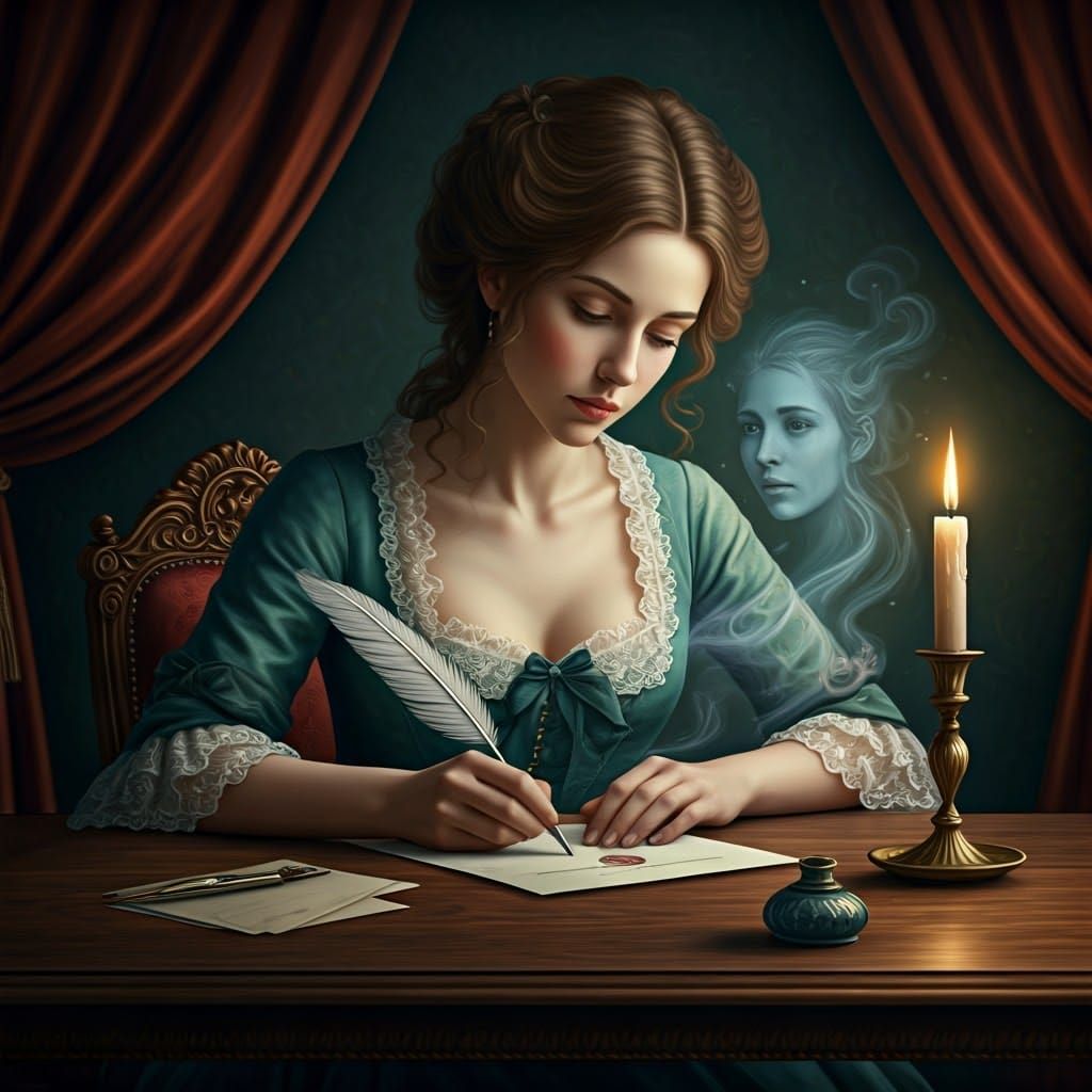 A letter from far away."Message from the Otherworld"