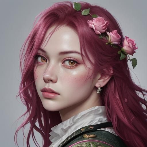 Hyperrealistic Rose in Spring Bloom: Splash Art
