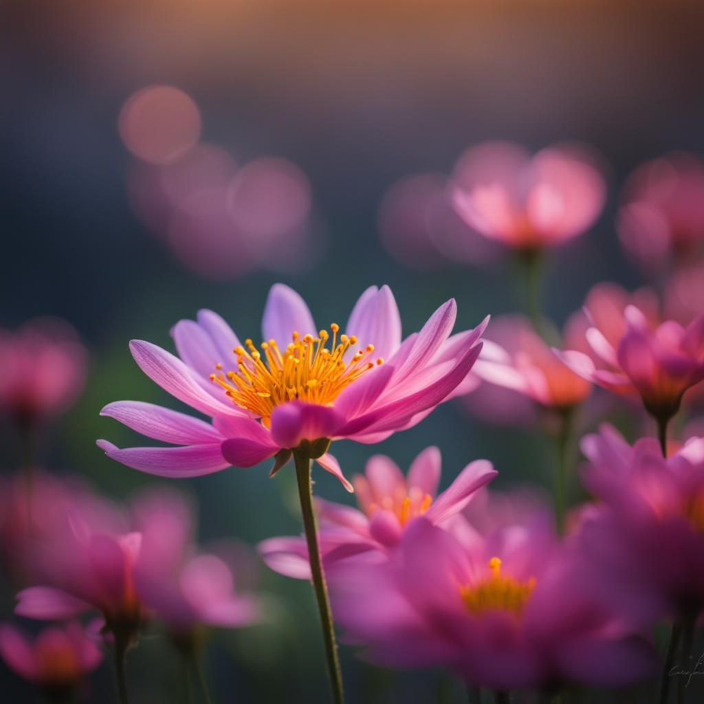 Floral Moon: Professional Photography with Bokeh