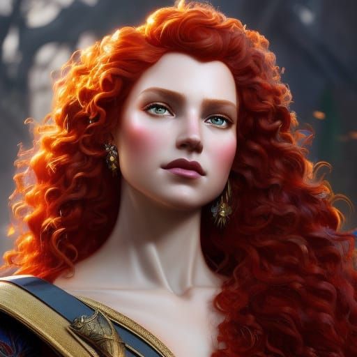 Ethereal Princess Concept Art in Vibrant Triadic Colors