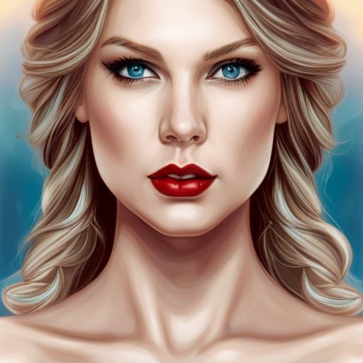 Taylor Swift as Ice Queen: Hyperrealistic Portrait