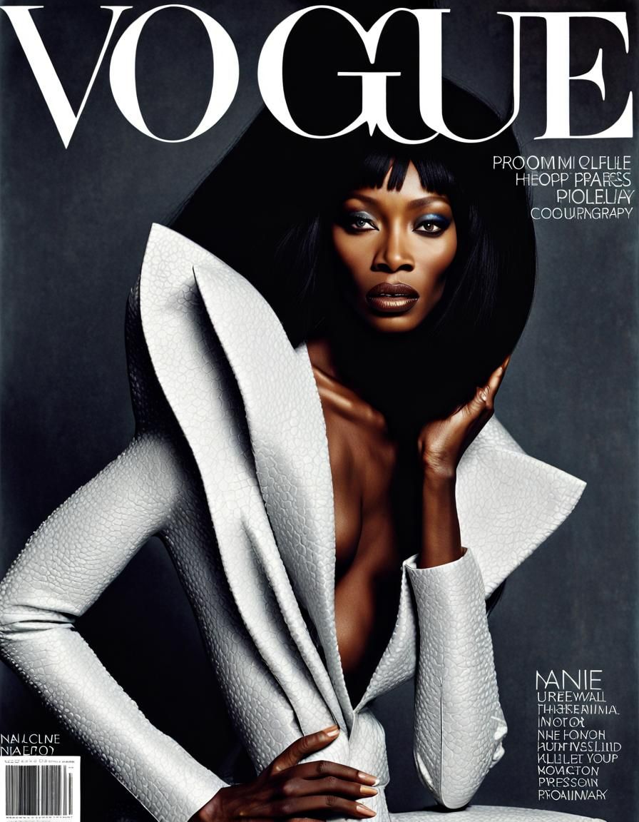 Naomi Campbell Couture Editorial in Vogue Style