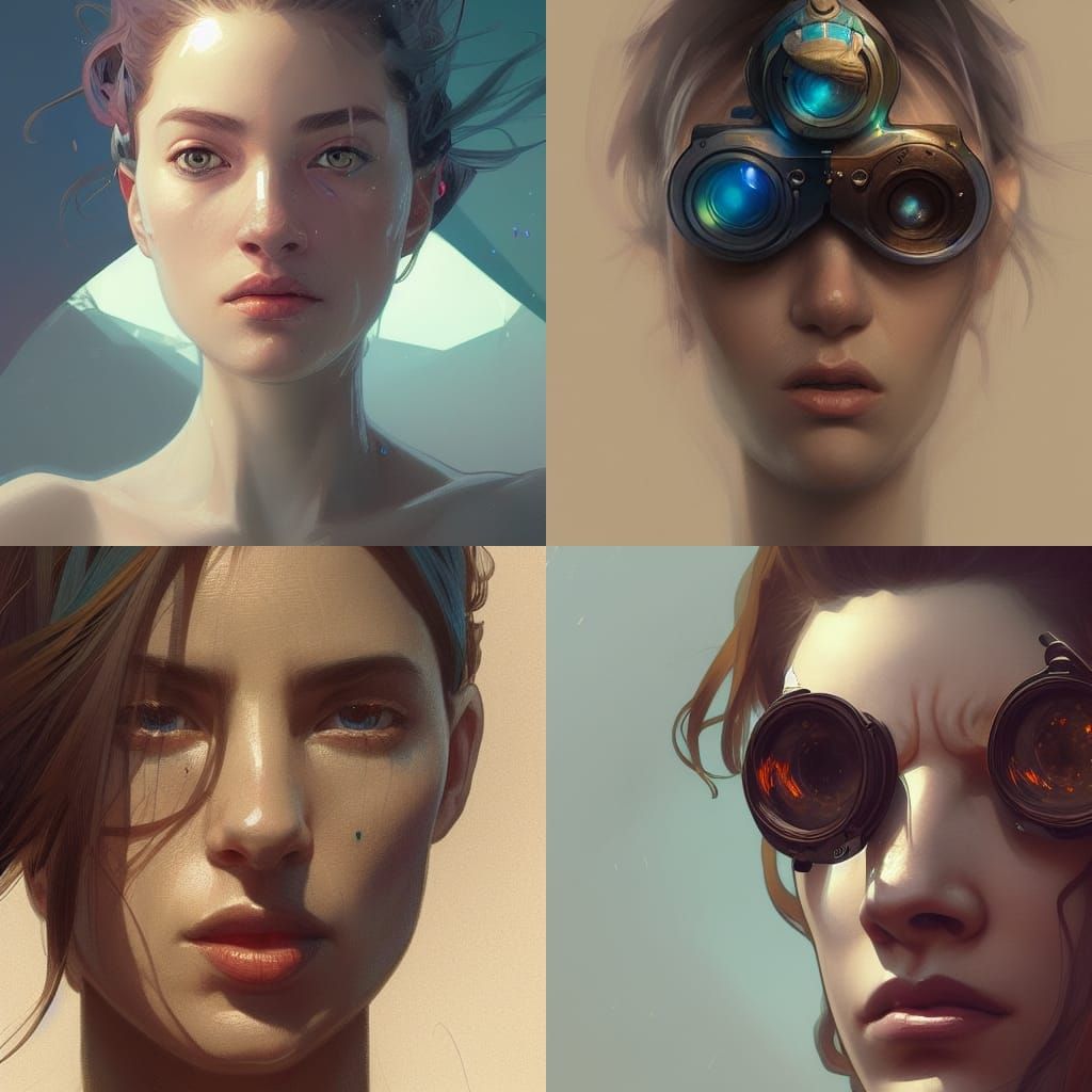 Binocular Vision Portrait in Hyperdetailed Style