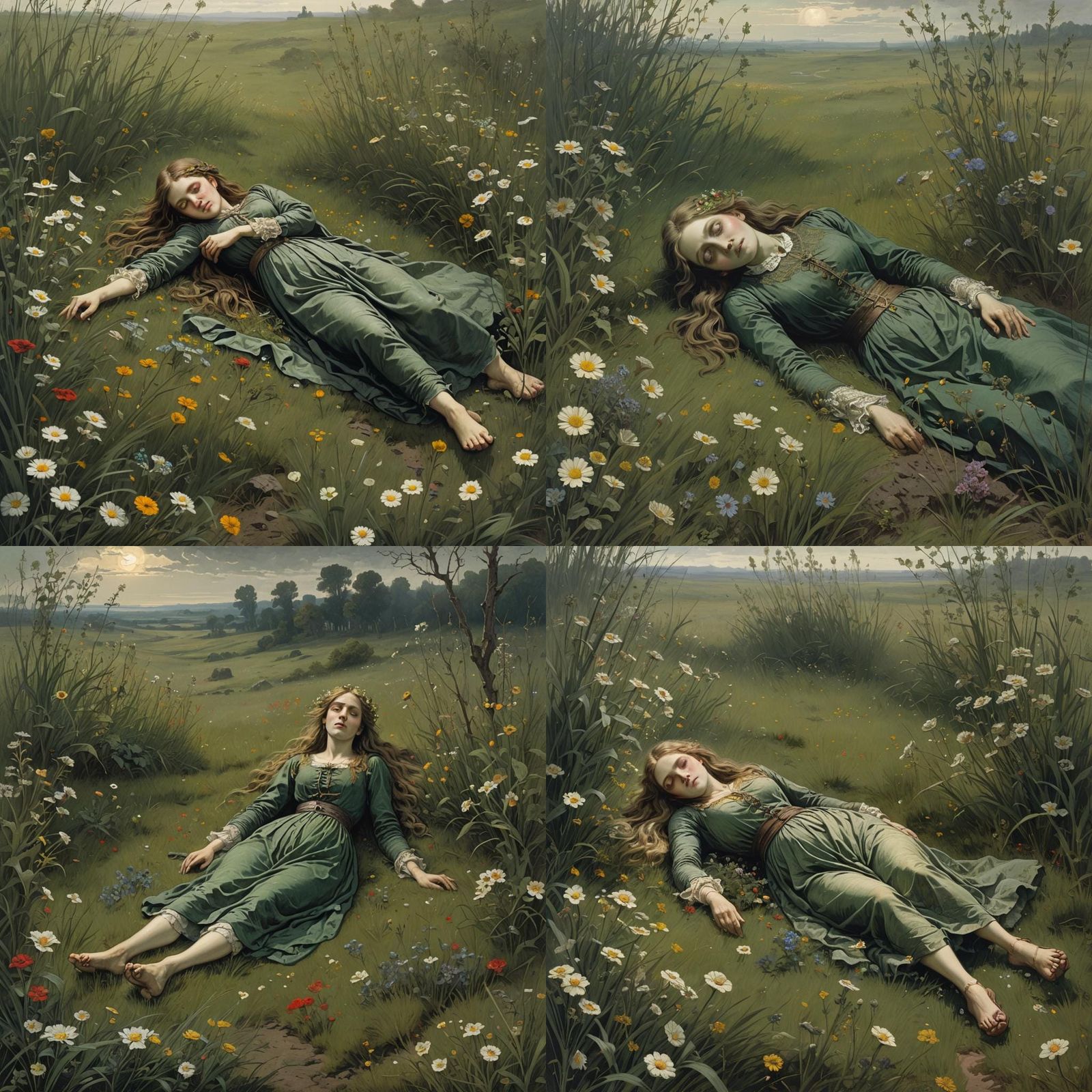 Horrific Meadow Scene in the Style of Doré
