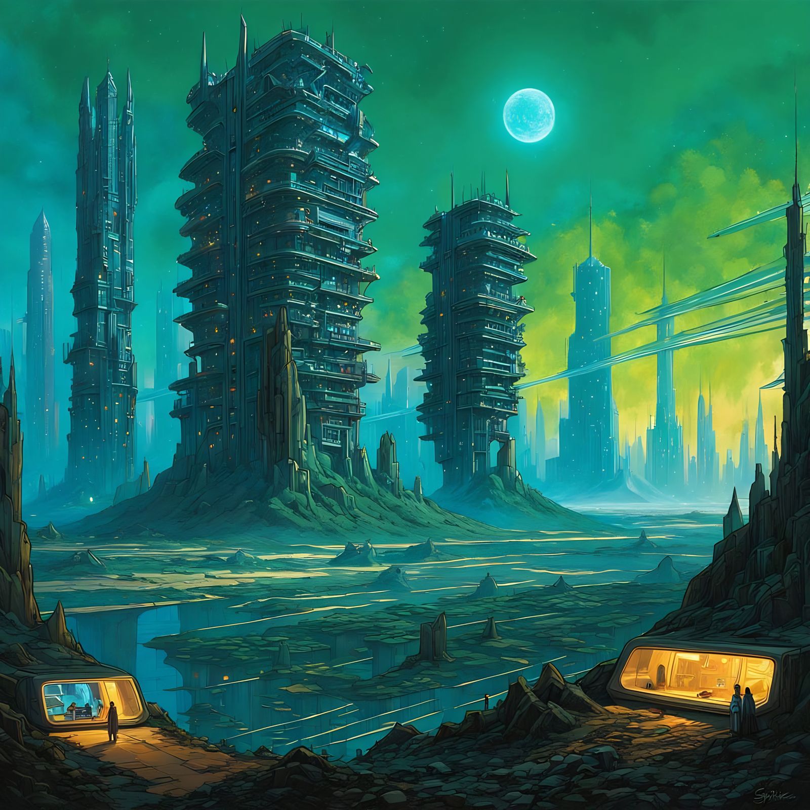 Agnoria's Futuristic Metropolis in the Andromeda Galaxy