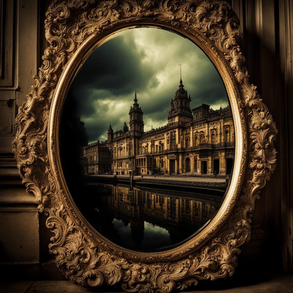 Distorted Reflection: Monstrous Image in Antique Mirror