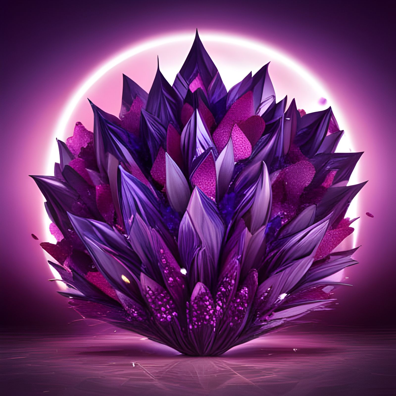 Amethyst Geode Eruption in 3D Digital Art