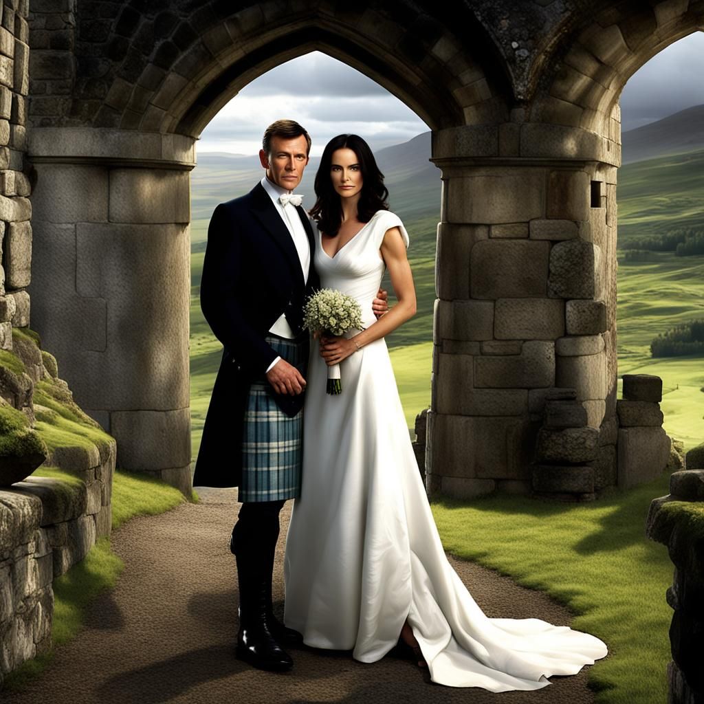 Scottish Castle Wedding in Spy Film Style