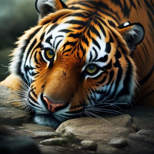 Hyperrealistic Tiger Cubs in Cinematic Lighting