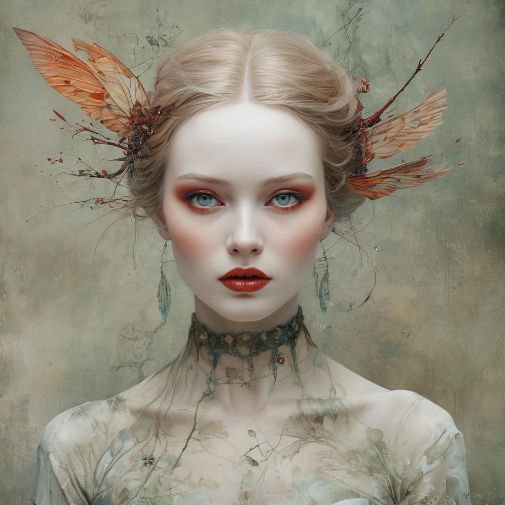 Fierce Niflheim Banshee in Alcohol Ink Style