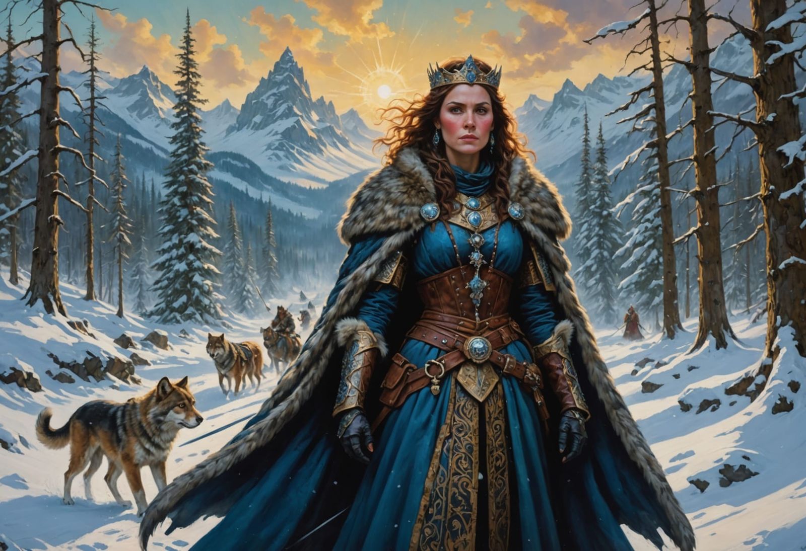Majestic Winter Warrior Queen Reigns Over Enchanted Canada