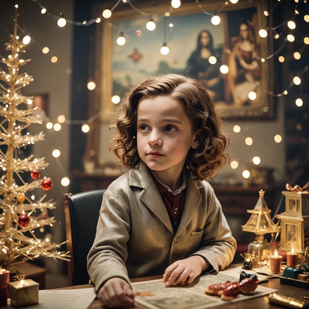 Leonardo da Vinci's Childhood Party on a Plane