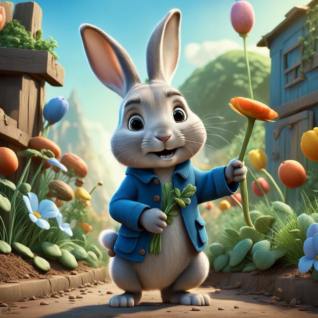Peter Rabbit 3D Art: Pixar, Disney Style