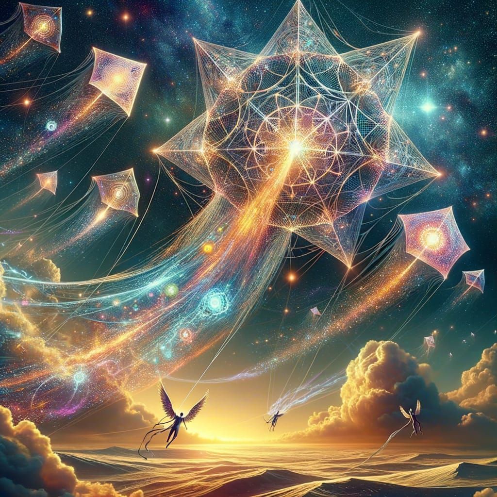 Interdimensional Kite Festival with Ethereal Beings