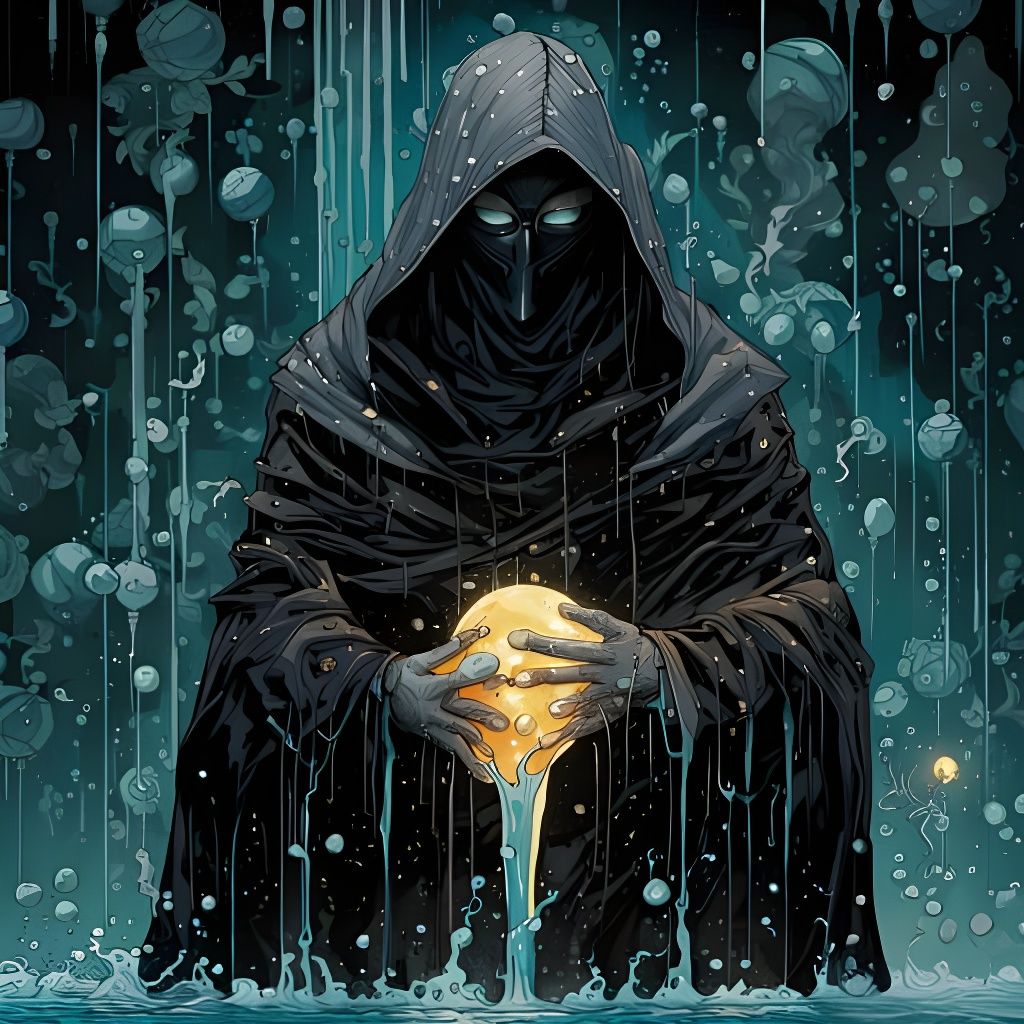 Abstract Figures Merging in Surreal Landscape