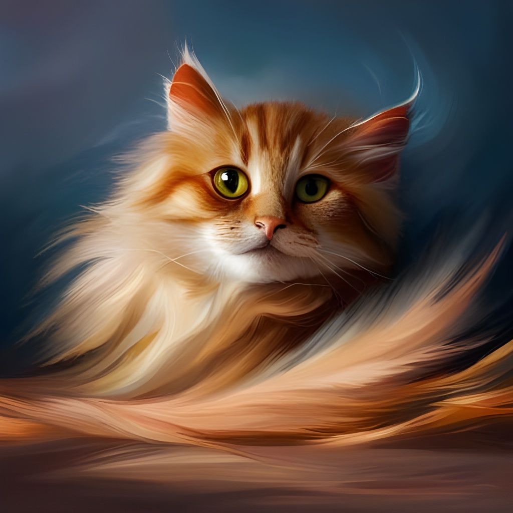 Adorable Kitten Curled Up Asleep in Warm Light