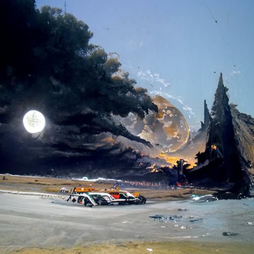 Ash Nights: Oil Painting in the Style of Gurney