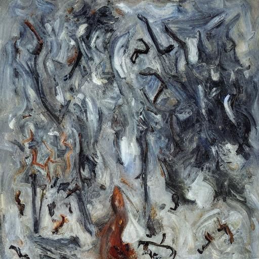 Tanks in Snow: Expressionist Painting of Life and Death