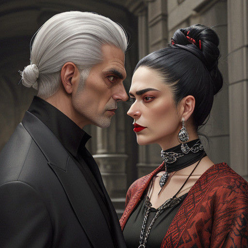 Ethereal Vampire Duet in Urban Earth Tones