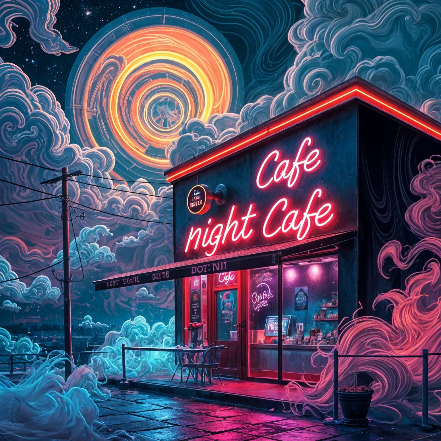 A chill night to get a creative coffee.. 😍😍😍