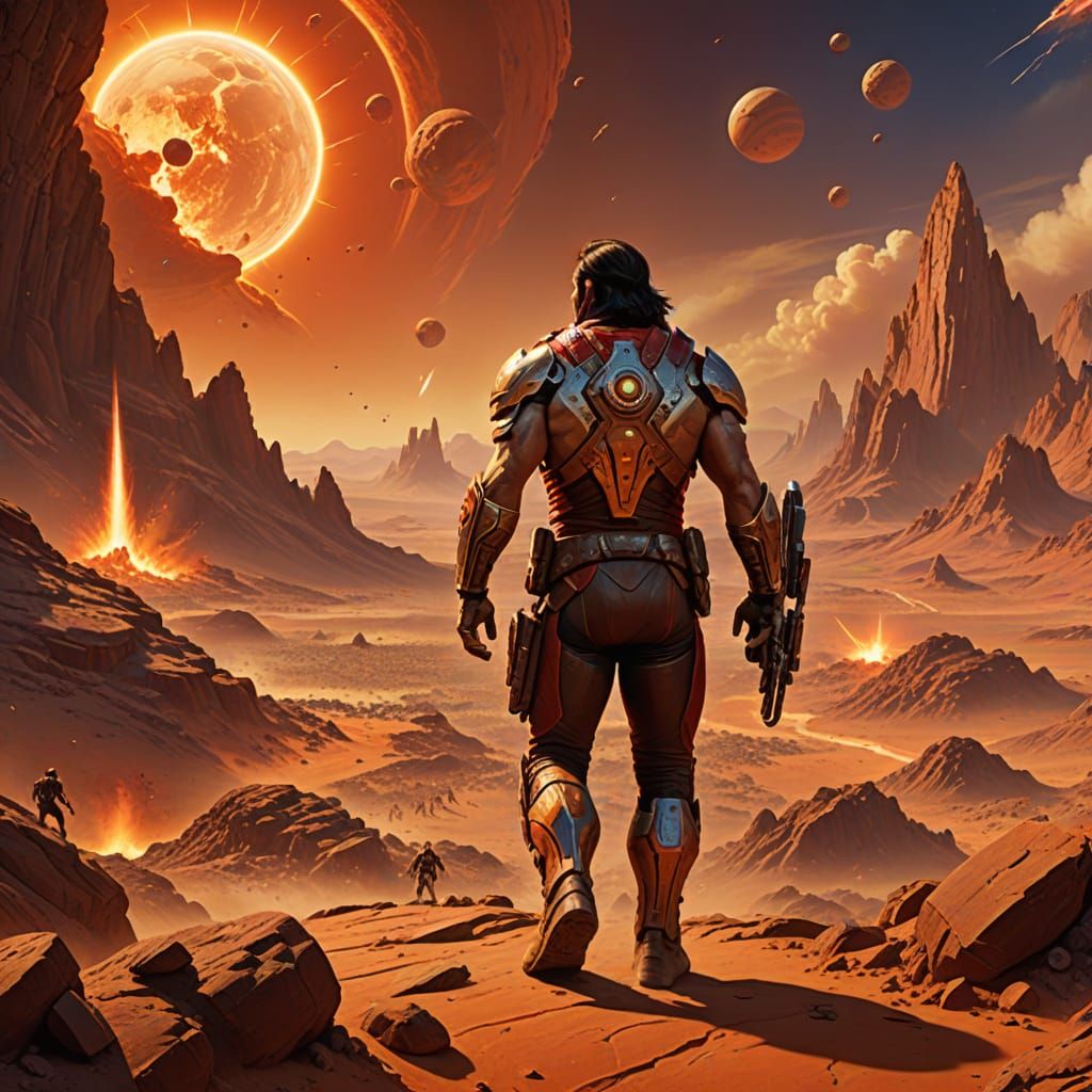 John Carter on Barsoom: Sci-Fi Digital Art
