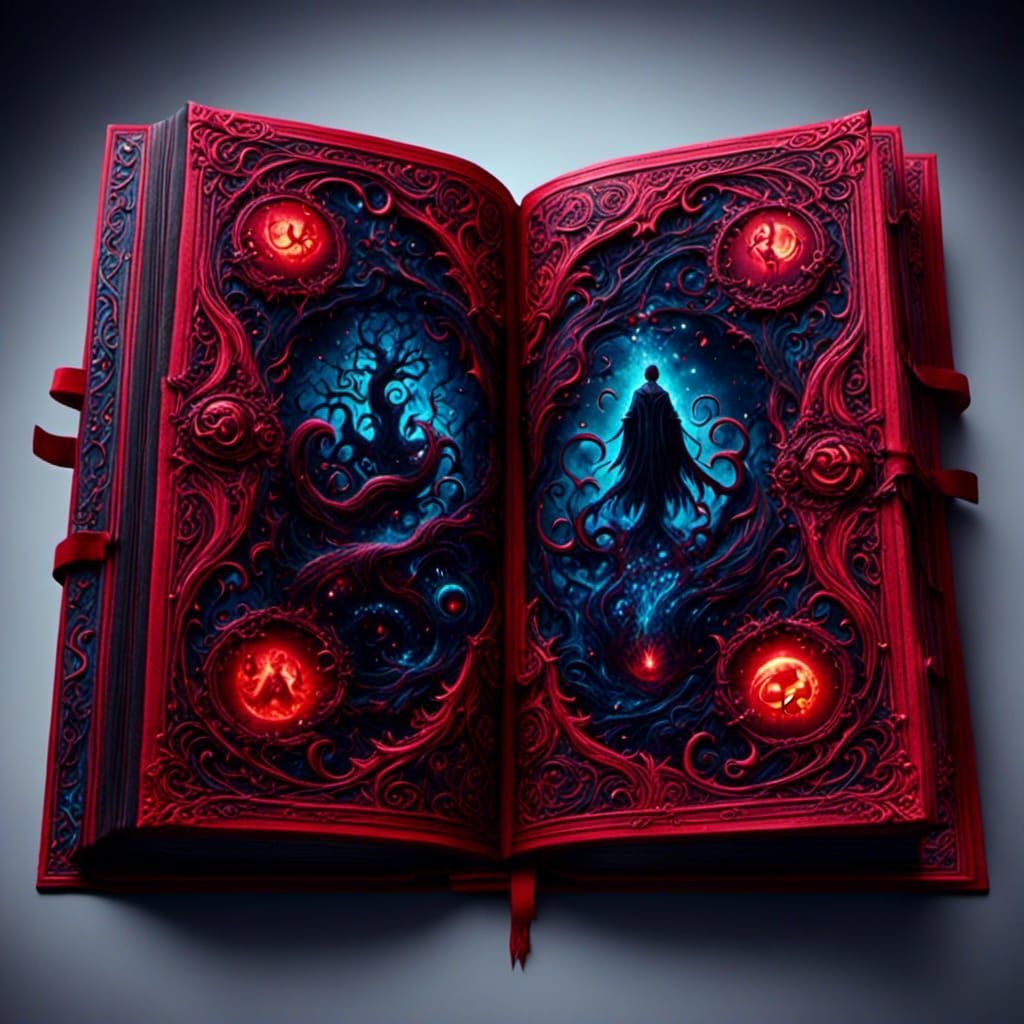 <lora:LumiBooks:1.0> Book Bioluminiscent deep color Magical ...