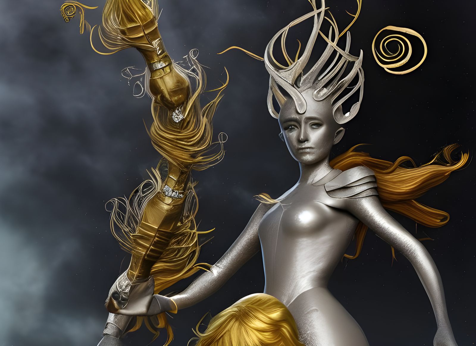 Ornate Urn of Ashes: Hyperrealistic Digital Art