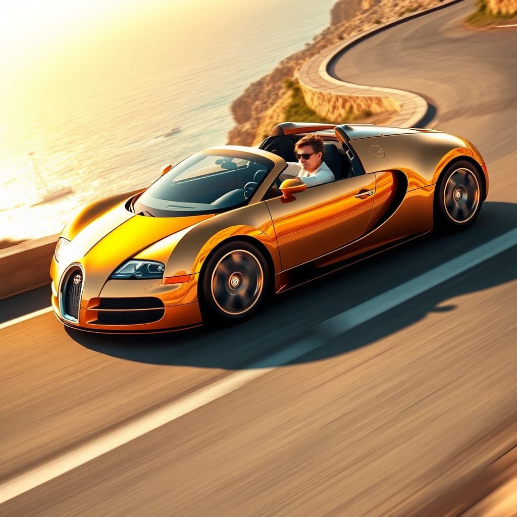 A Bugatti veyron gold