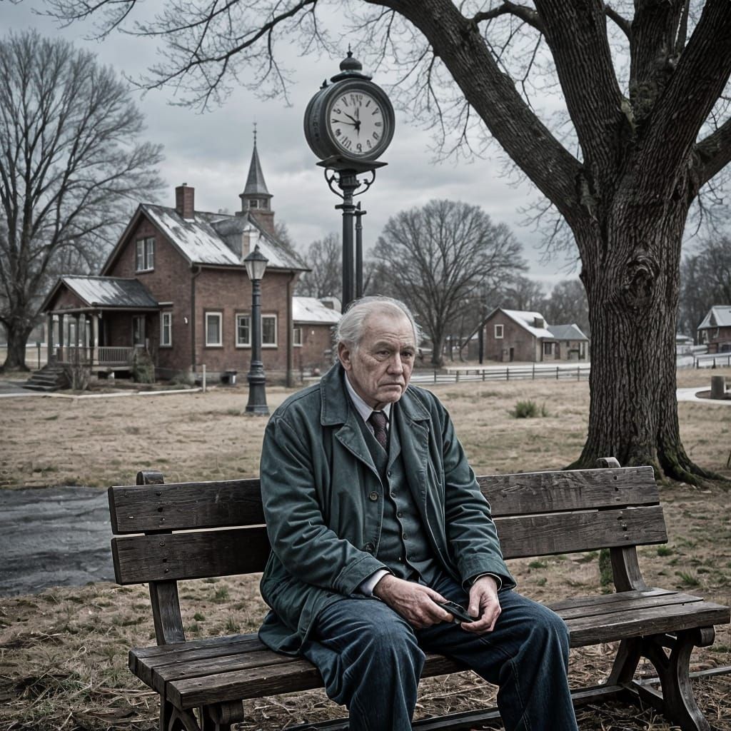 Ethereal Winter Scene of a Vintage Train Station