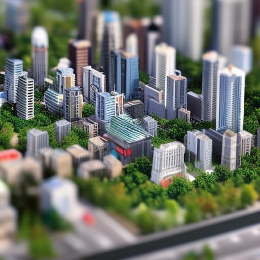Detailed 3D Mockup Model of SimCity
