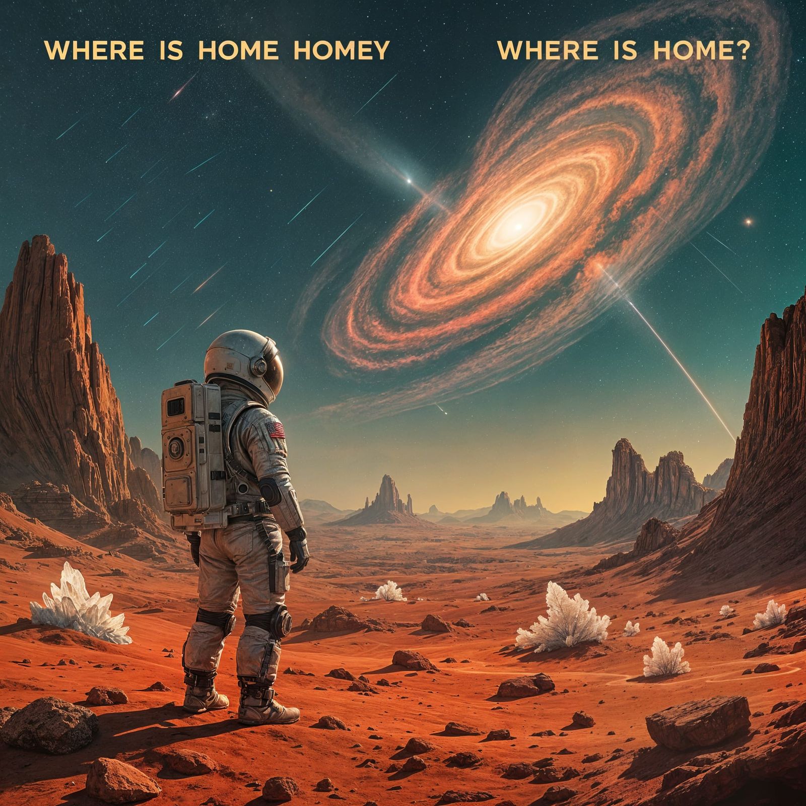 Astronaut Searches for Home on Crimson Planet