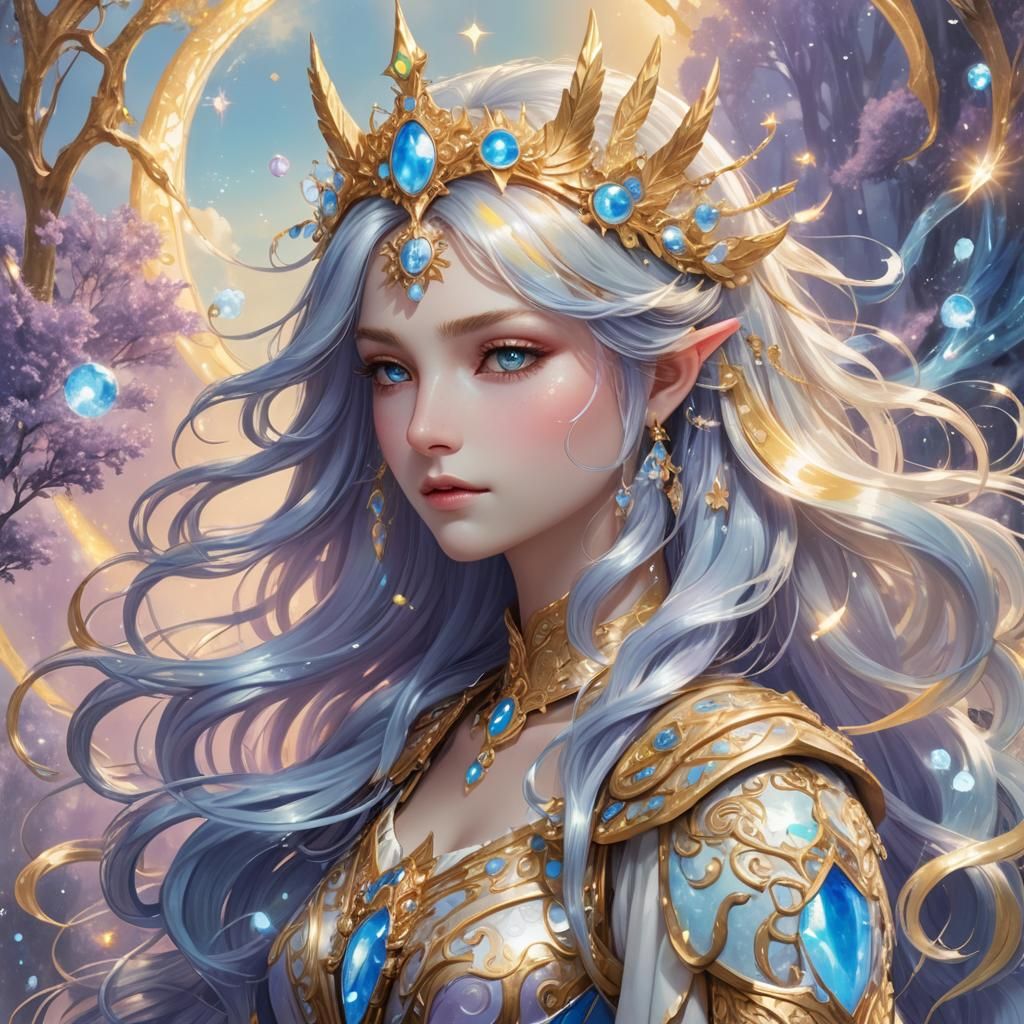 Radiant Warrior Celestia: Dawnblade Clan in 3D Anime Art