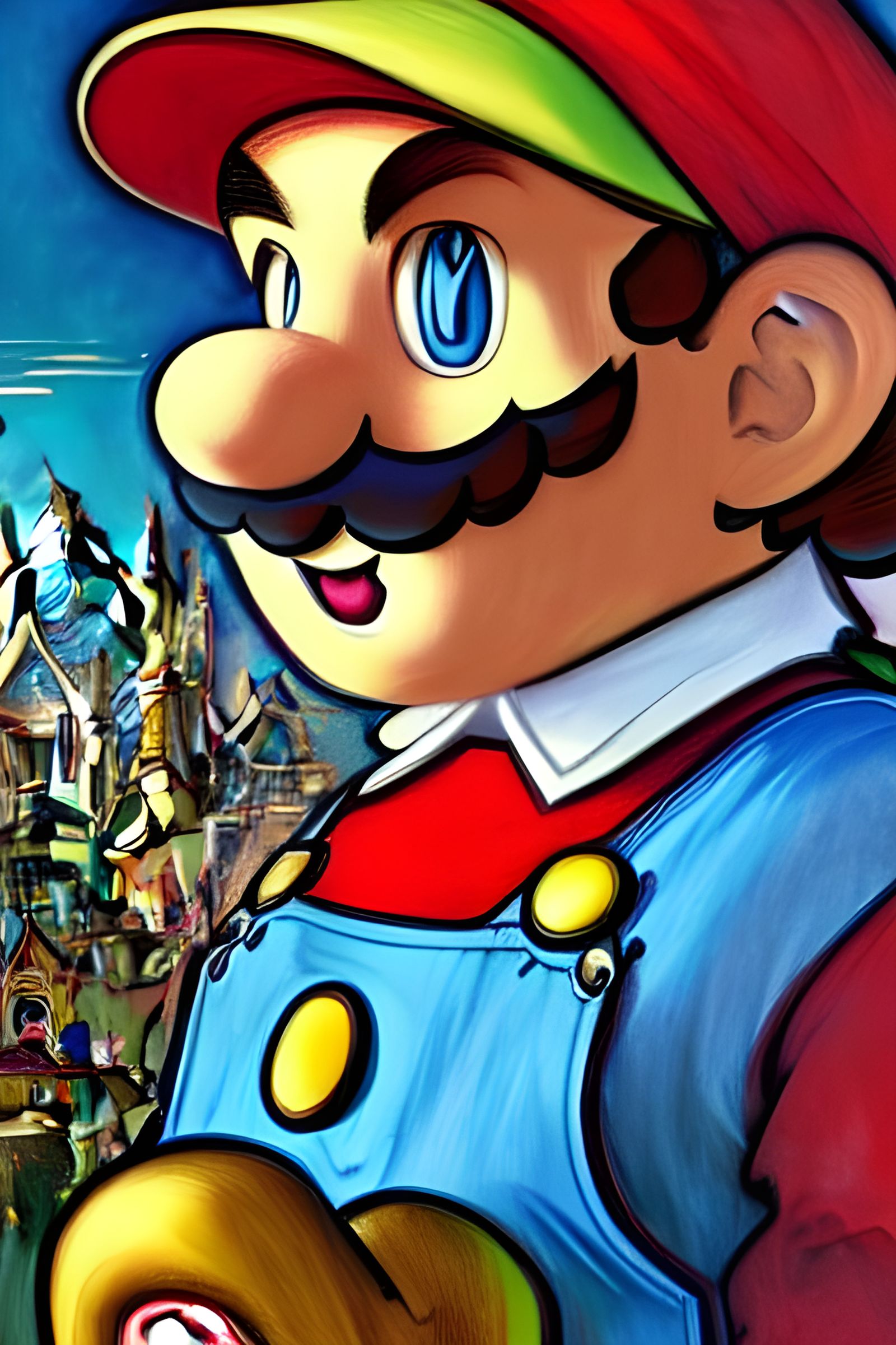 Detailed Portrait in Art Nouveau Style