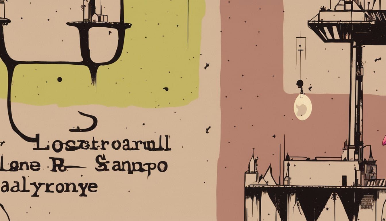 Cyberpunk Cosmic Scene in Retrofuturistic Style