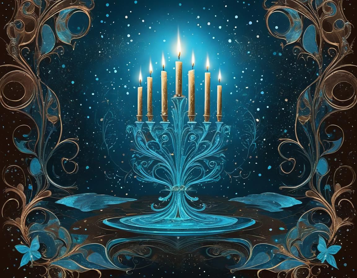 Gothic Happy Birthday Card in Surreal Abstract Art